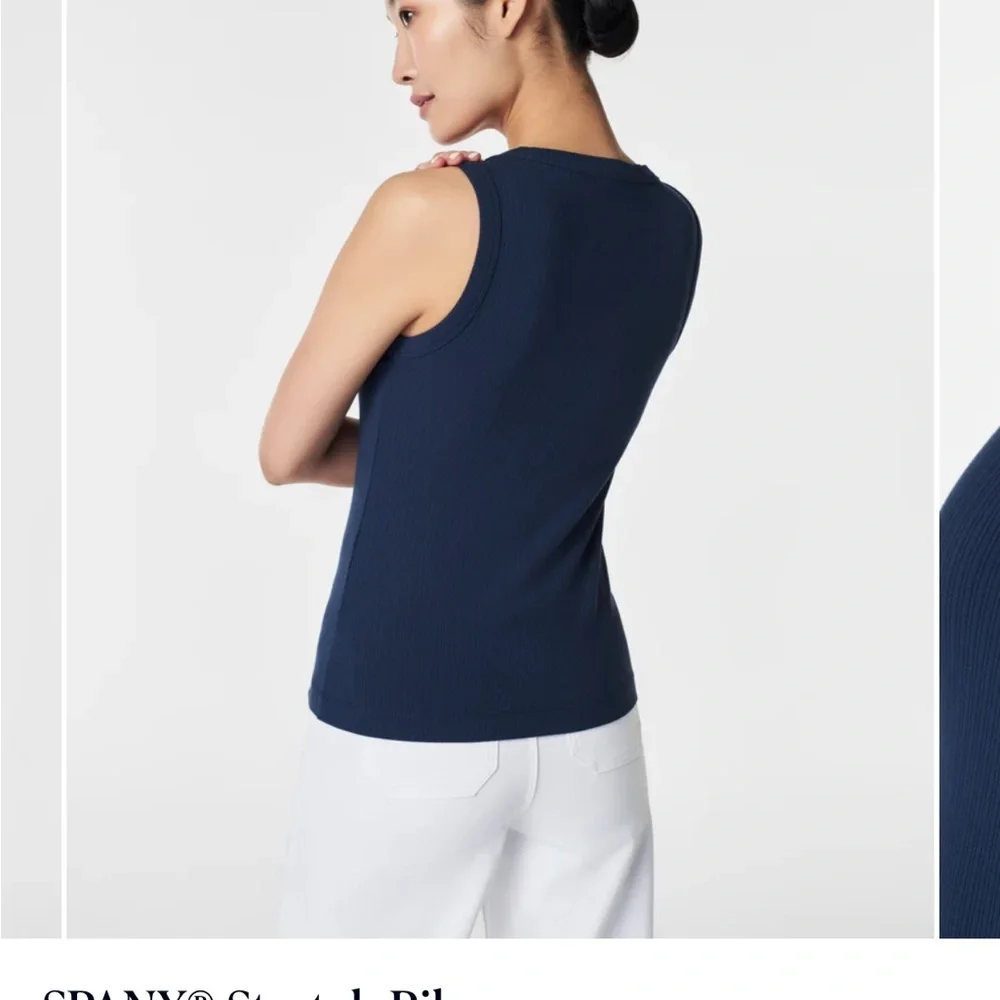 SPANX Stretch Rib
Scoop Neck Tank navy / medium NWOT - Picture 2 of 8